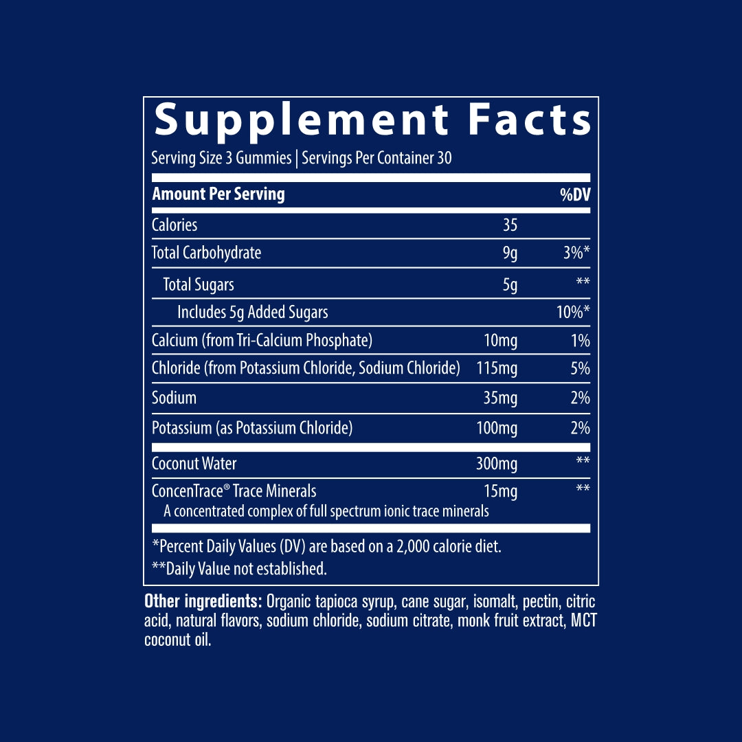 Electrolyte Stamina 90 Gummies Lemon Lime