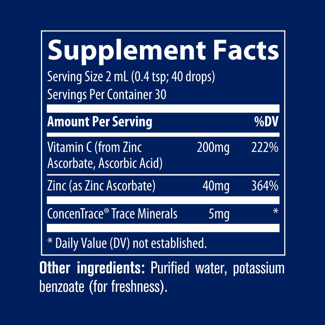Zinc Ionic + Vitamina C 59ml.
